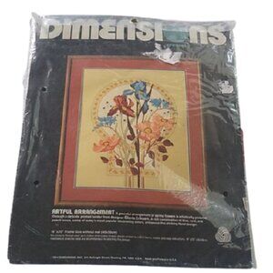 Dimensions Crewel "Artful Arrangement" Botanicals Flowers Large Kit